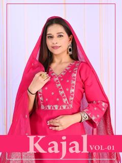 Desi kudi kajal 3pcs designer kurtis wholesaler